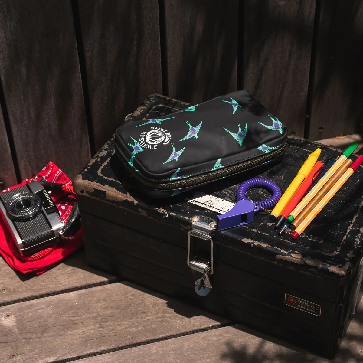 Natal Design: Lucky Swallow Small Drawer Pouch, Hobonichi Small Drawer Pouch