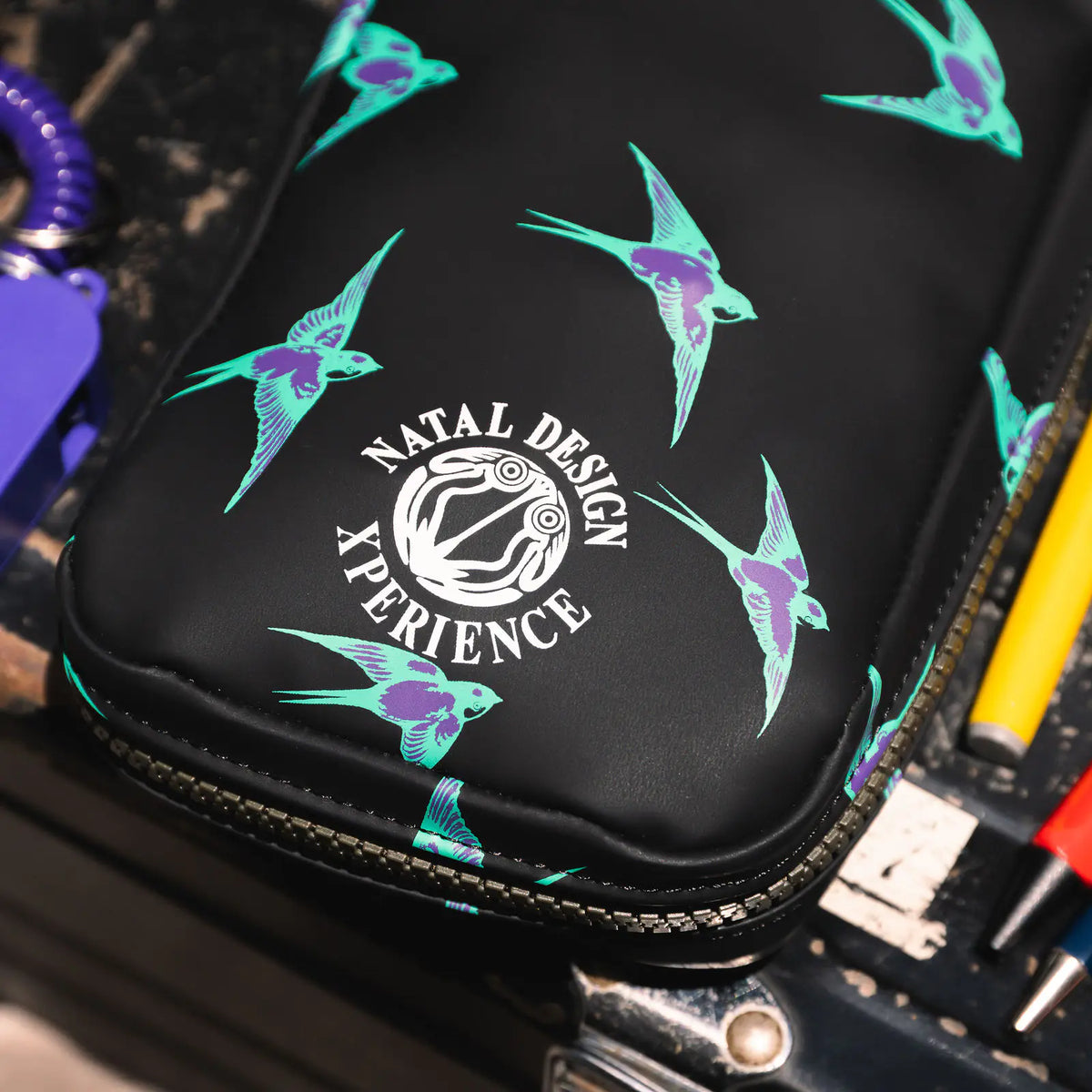 Natal Design: Lucky Swallow Small Drawer Pouch, Hobonichi Small Drawer Pouch