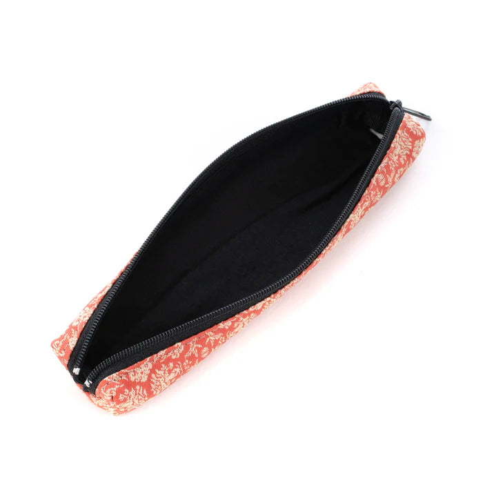 Nishijin-ori Pencil Case - Goats and Flowering Plants Design - ,  Made in Kyoto, Japan,  Japanese traditional craft pen case