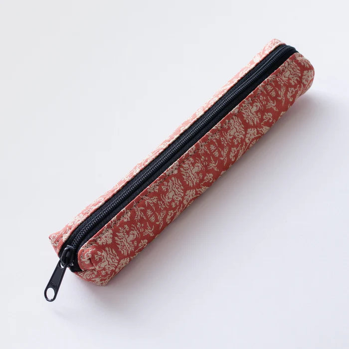 Nishijin-ori Pencil Case - Goats and Flowering Plants Design - ,  Made in Kyoto, Japan,  Japanese traditional craft pen case