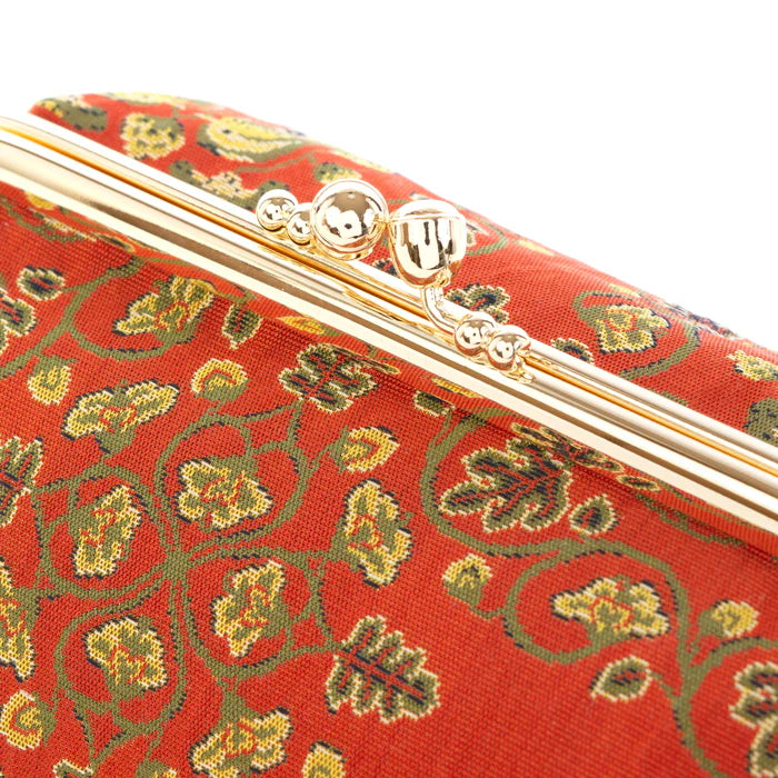 Nishijin-ori Small Pouch - Mandarin Ducks -, Made in Kyoto, Japan, Cosmetic Pouch, Makeup Pouch, Japanese Gamaguchi Pouch, Travel Toiletry Pouch, Stationery Pouch, Bag organizer, Bag in Bag