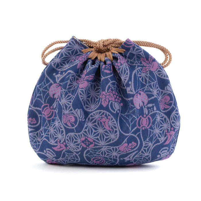 Nishijin-ori Small Drawstring Bag - Halloween -,  Made in Kyoto, Japan,  Japanese traditional craft purse