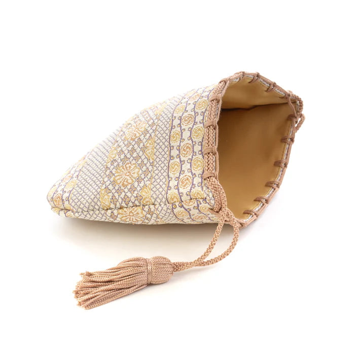Nishijin-ori Small Drawstring Bag - Cherry Blossom -,  Made in Kyoto, Japan,  Japanese traditional craft purse
