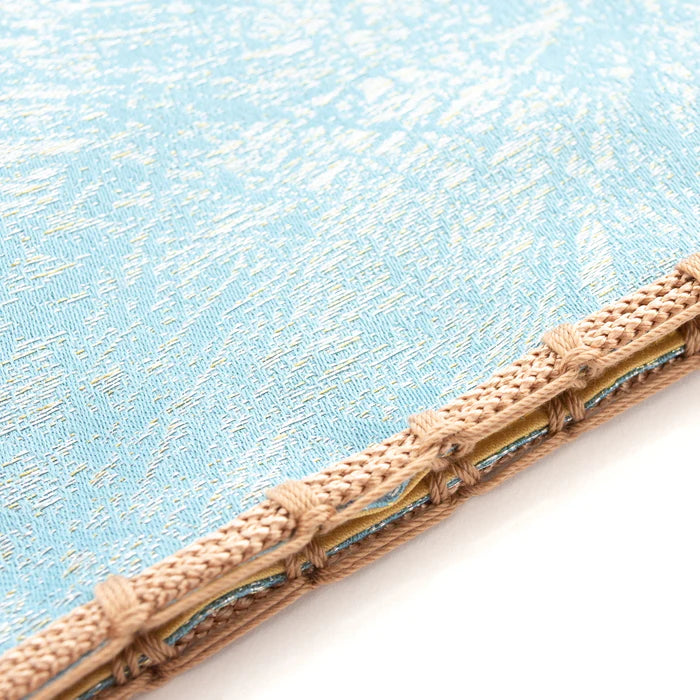 Nishijin-ori Small Drawstring Bag - Crumpled Pattern / Blue -,  Made in Kyoto, Japan,  Japanese traditional craft purse