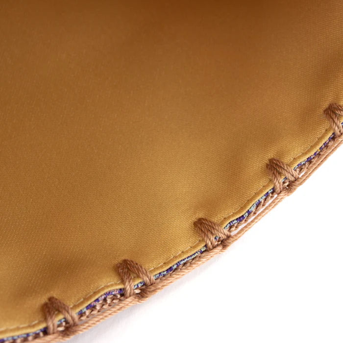 Nishijin-ori Small Drawstring Bag - Flower and Rabbit / Lapis Lazuli -,  Made in Kyoto, Japan,  Japanese traditional craft purse