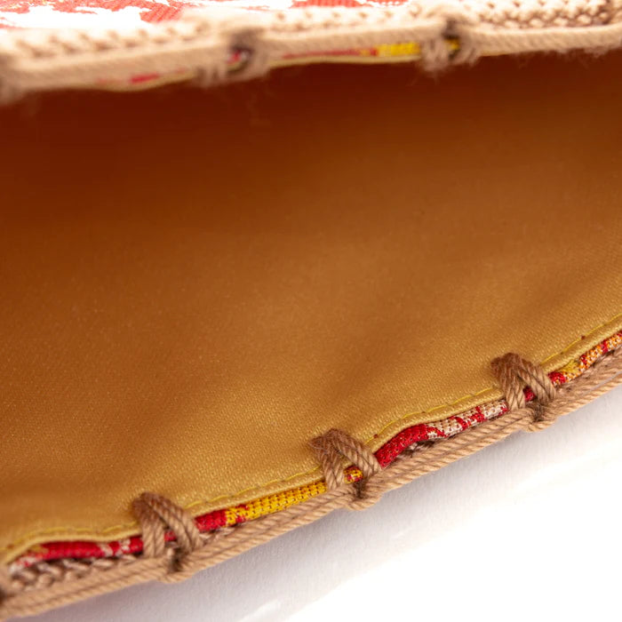Nishijin-ori Small Drawstring Bag - Tiger / Red -,  Made in Kyoto, Japan,  Japanese traditional craft purse