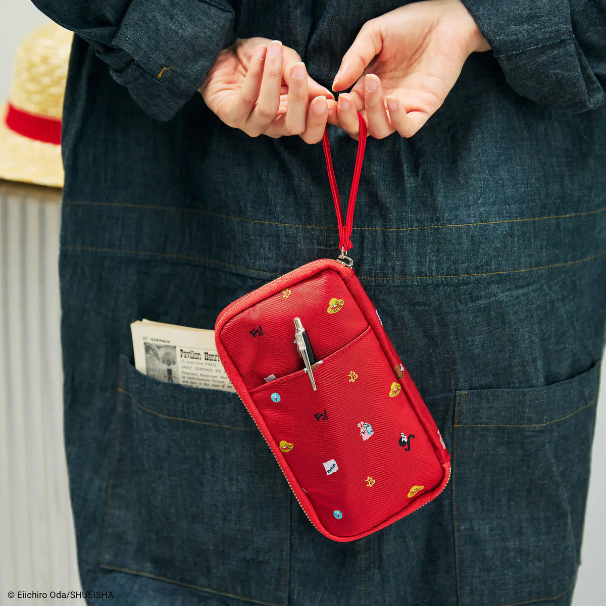 ワンピース draw drawrs Cotton Mini One Piece ONE PIECE magazine: DON! Small Drawer Pouch, Hobonichi Small