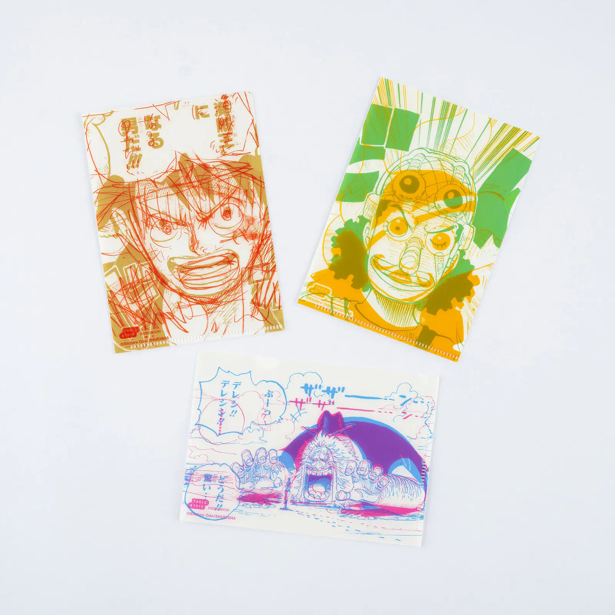 ONE PIECE magazine: Hobonichi Clear Folder Set of 3 for A6 Size (One Piece), 2027 Hobonichi Accessories