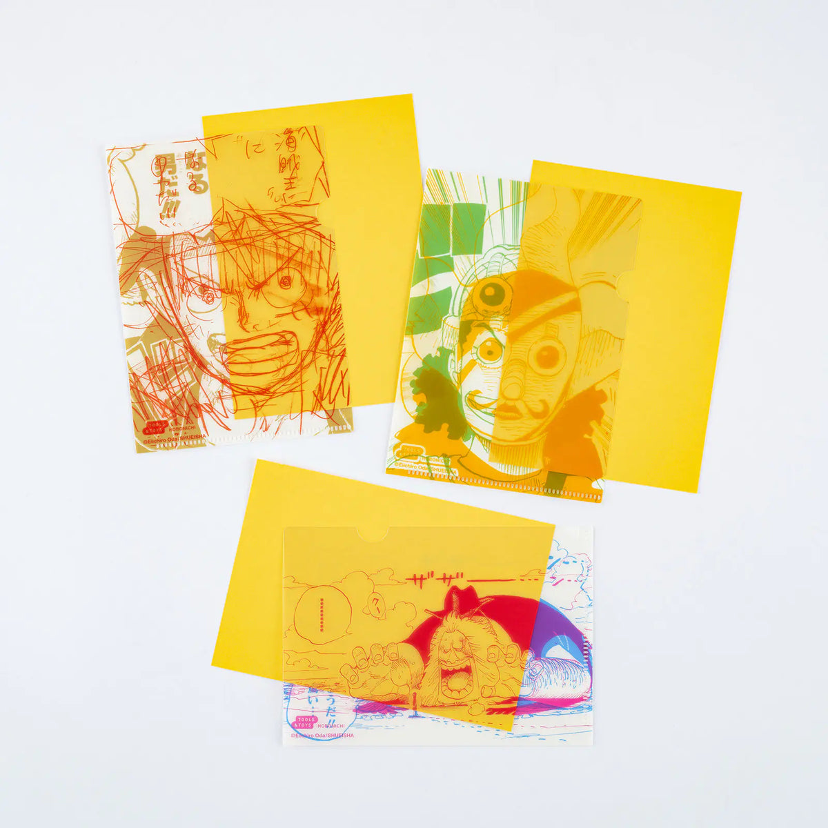 ONE PIECE magazine: Hobonichi Clear Folder Set of 3 for A6 Size (One Piece), 2027 Hobonichi Accessories