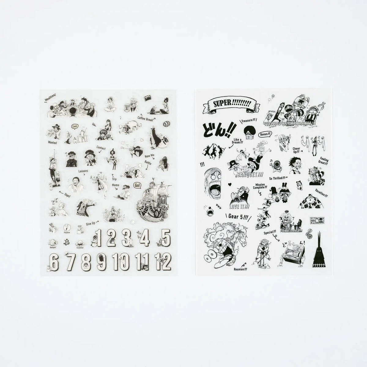 ONE PIECE magazine: One Piece Sticker Set (Daily / SUPER!!!), 2027 Hobonichi Accessories