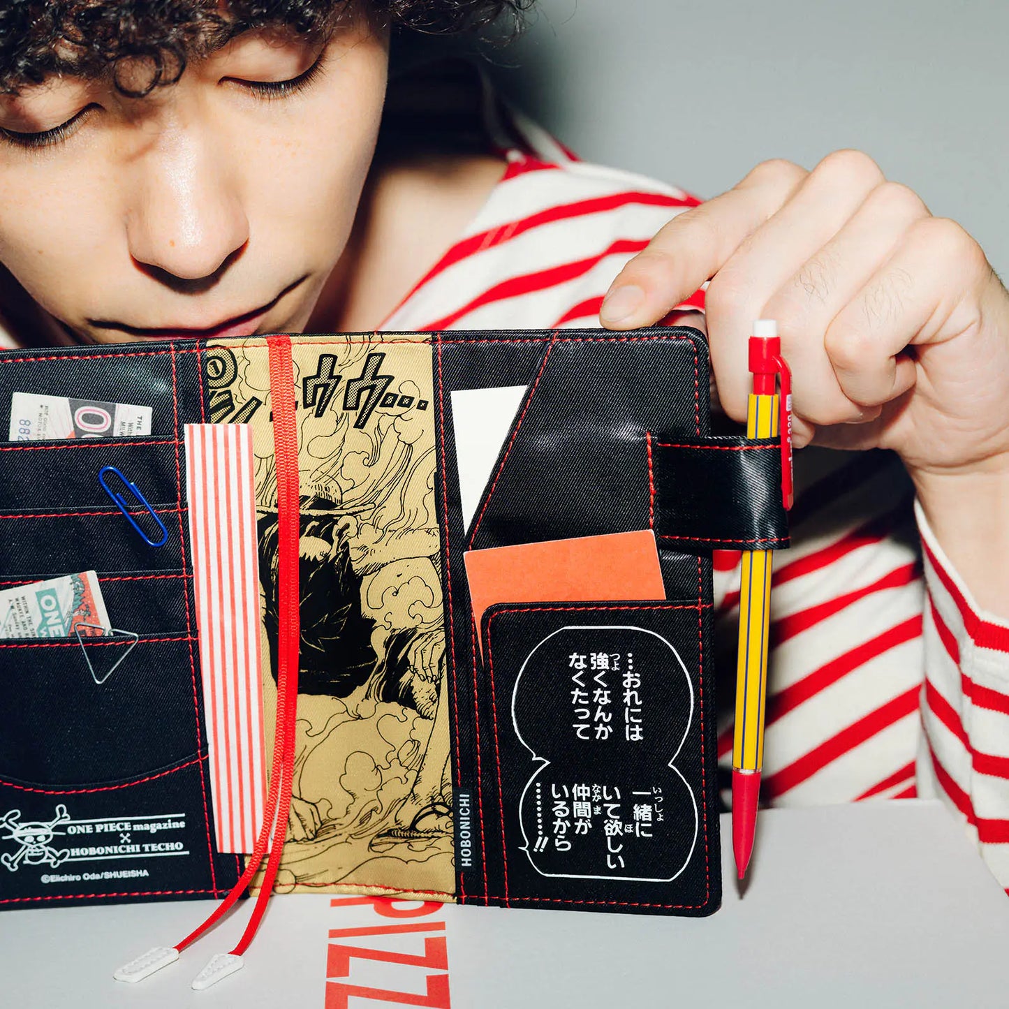 ONE PIECE magazine: Straw Hat Luffy (Black) [Hobonichi Original (A6) Techo Cover] (Cover Only)