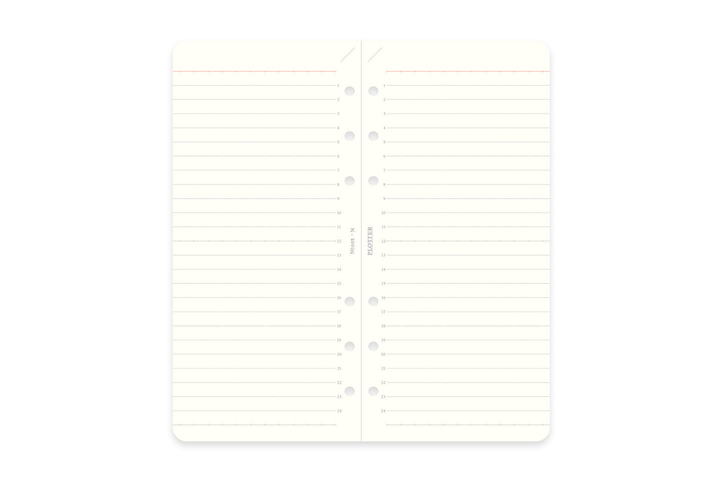 PLOTTER 6mm Ruled 80 sheets PLT0005 (Narrow Size)