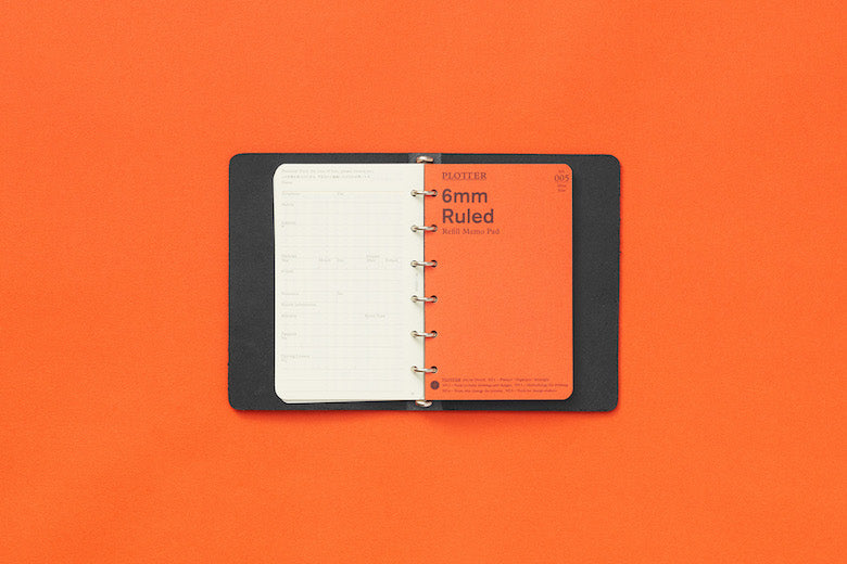 PLOTTER Horse Hair II 6-Ring Leather Binder PLT5016 (Mini Size)