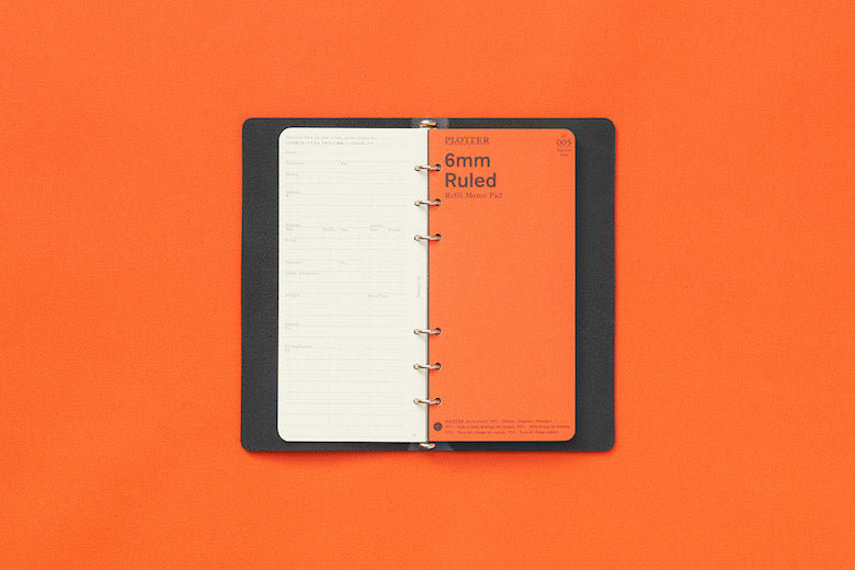 PLOTTER Horse Hair II 6-Ring Leather Binder PLT5016 (Narrow Size)