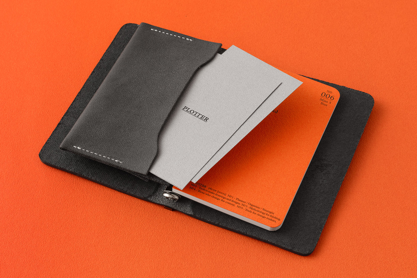 PLOTTER Leather Card Case Double Pockets PLT0022 (Mini 5 Size)