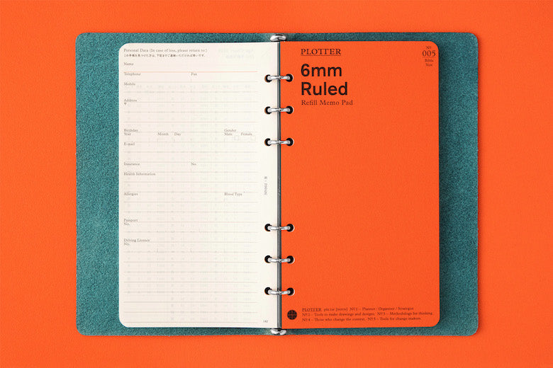 PLOTTER Liscio 6-Ring Leather Binder PLT5012 (Bible Size)