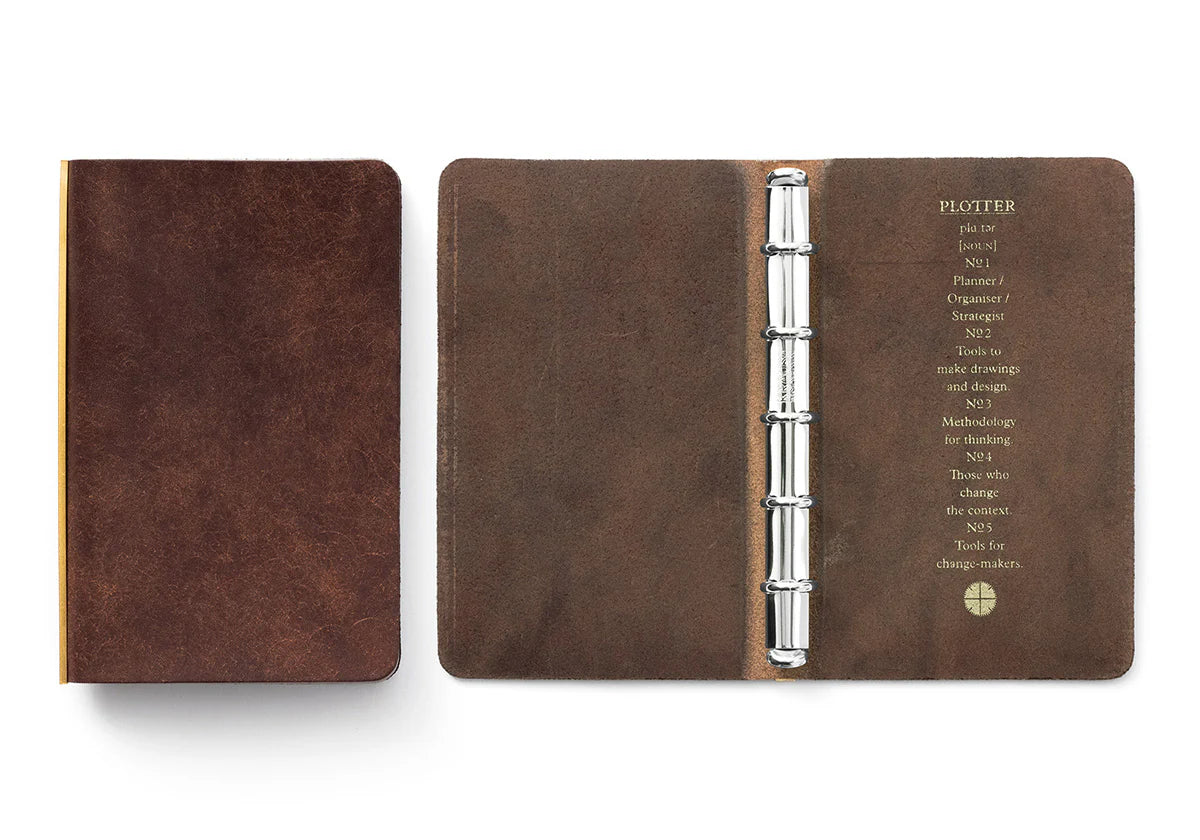 PLOTTER Pueblo 5-Ring Leather Binder PLT5001 (Mini 5 Size)