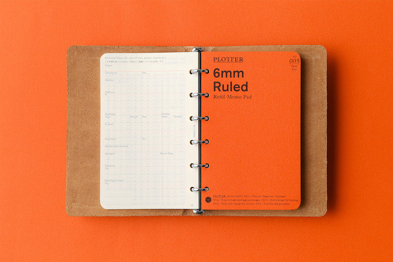 PLOTTER Pueblo 6-Ring Leather Binder PLT5001 (Mini Size)