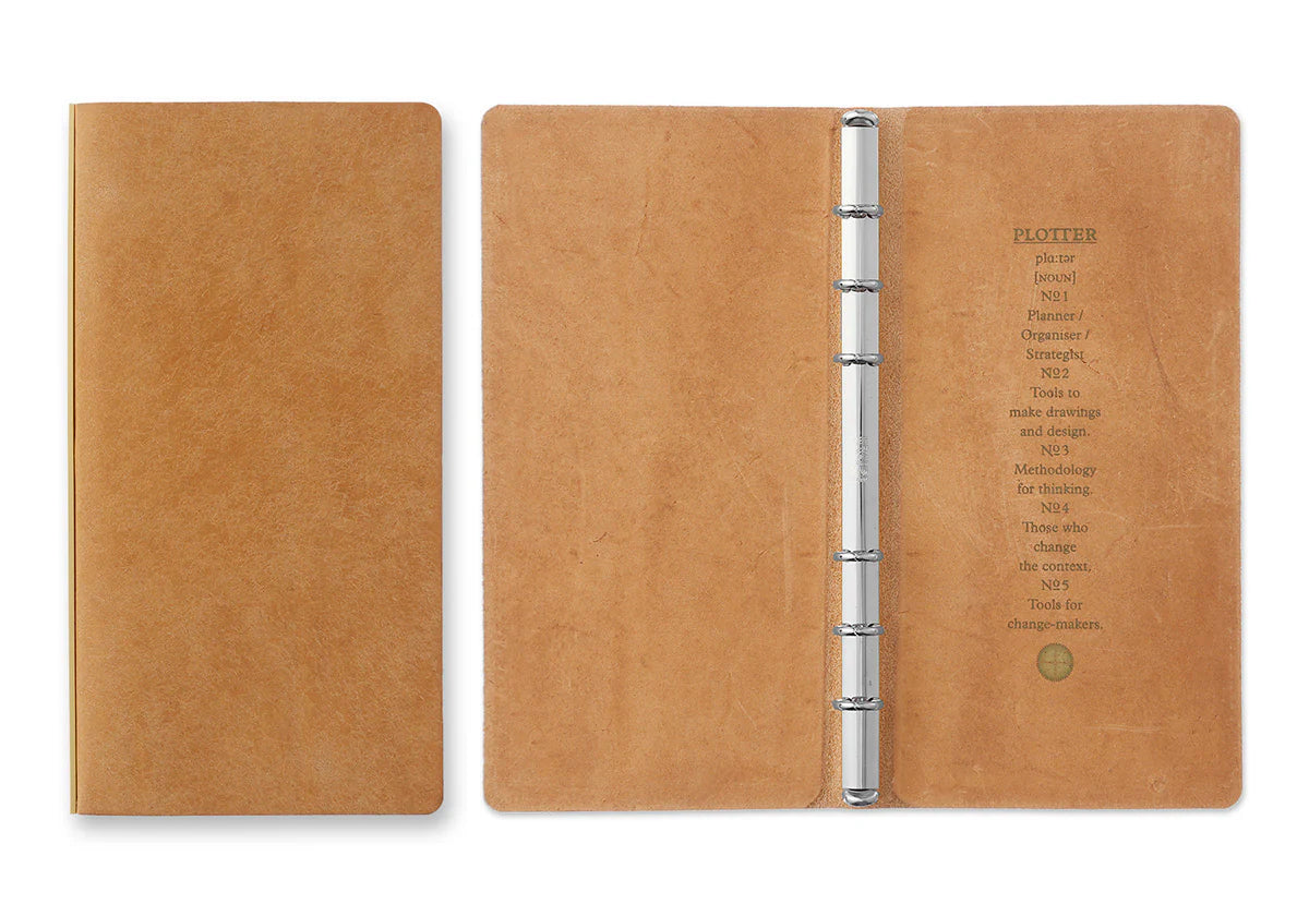 PLOTTER Pueblo 6-Ring Leather Binder PLT5001 (Narrow Size)