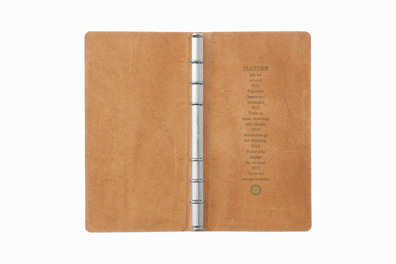 PLOTTER Pueblo 6-Ring Leather Binder PLT5001 (Narrow Size)