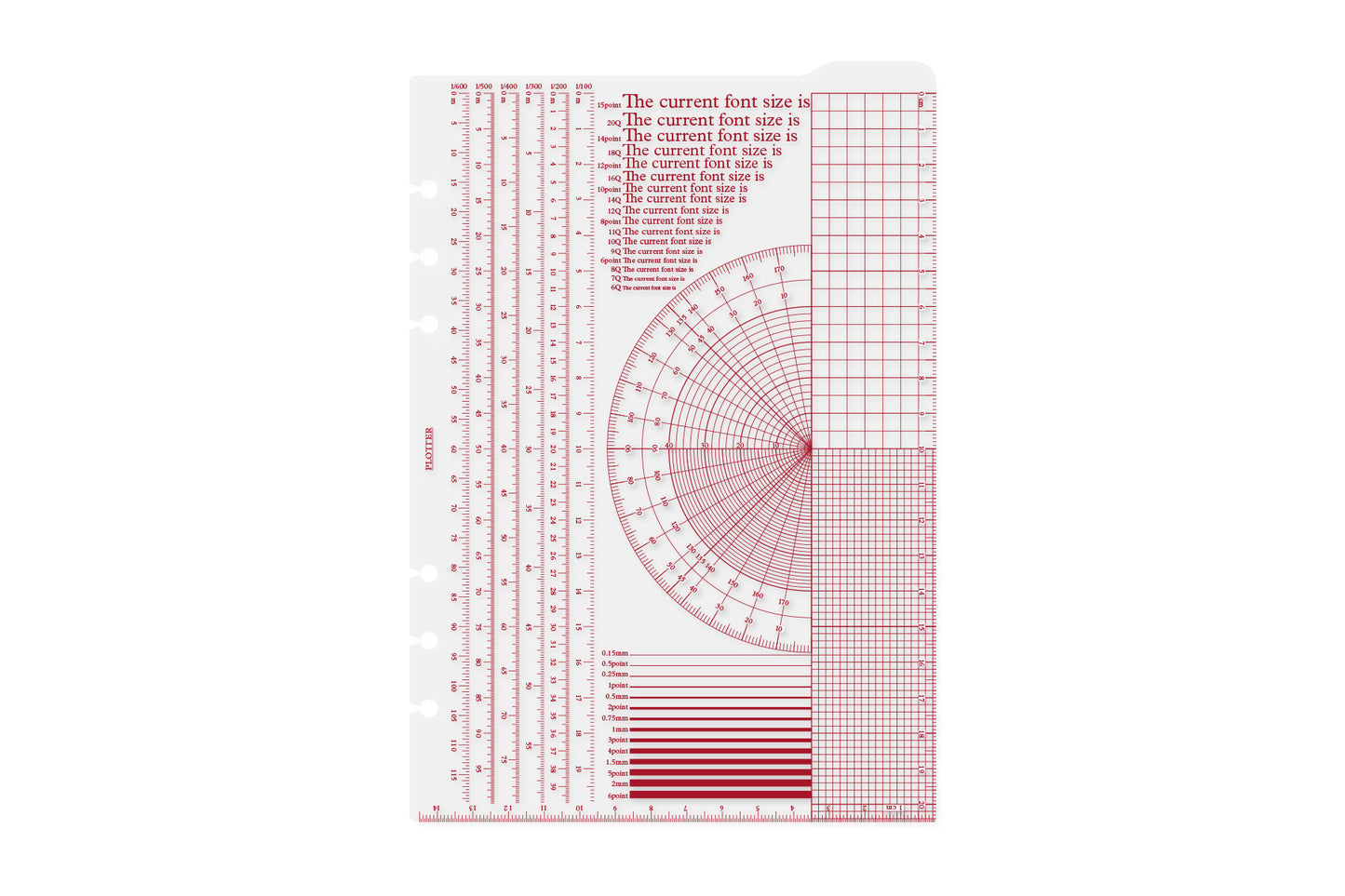 PLOTTER Ruler Pad PLT0009 (A5 Size)