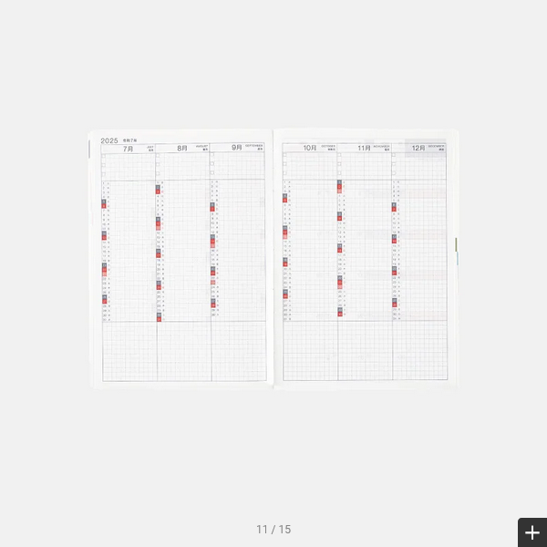 Sale! Hobonichi Techo 2025 Paper Series: Black Gingham HON / A5 Size / Daily / Jan start / Mon start - English Edition