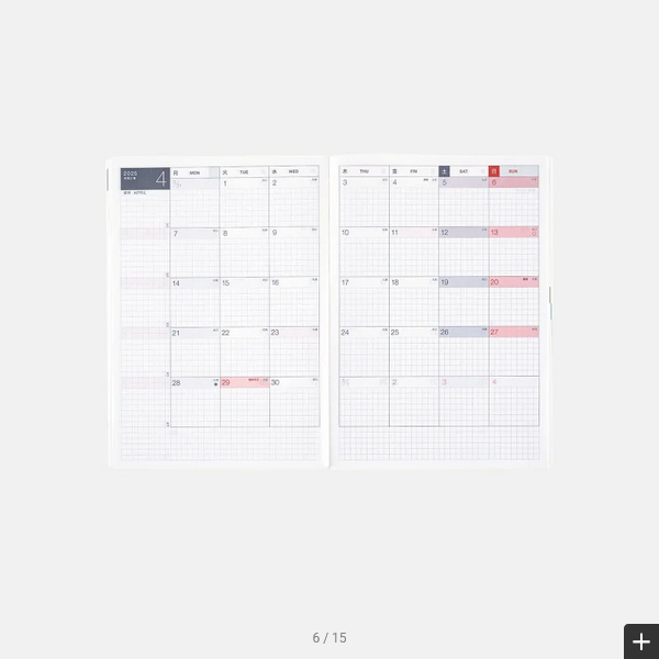Sale! Hobonichi Techo 2025 Paper Series: Black Gingham HON / A5 Size / Daily / Jan start / Mon start - English Edition
