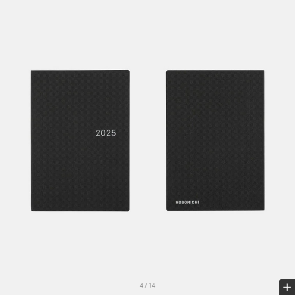 Sale! Hobonichi Techo 2025 Paper Series: Black Gingham HON / A6 Size / Daily / Jan start / Mon start - English Edition