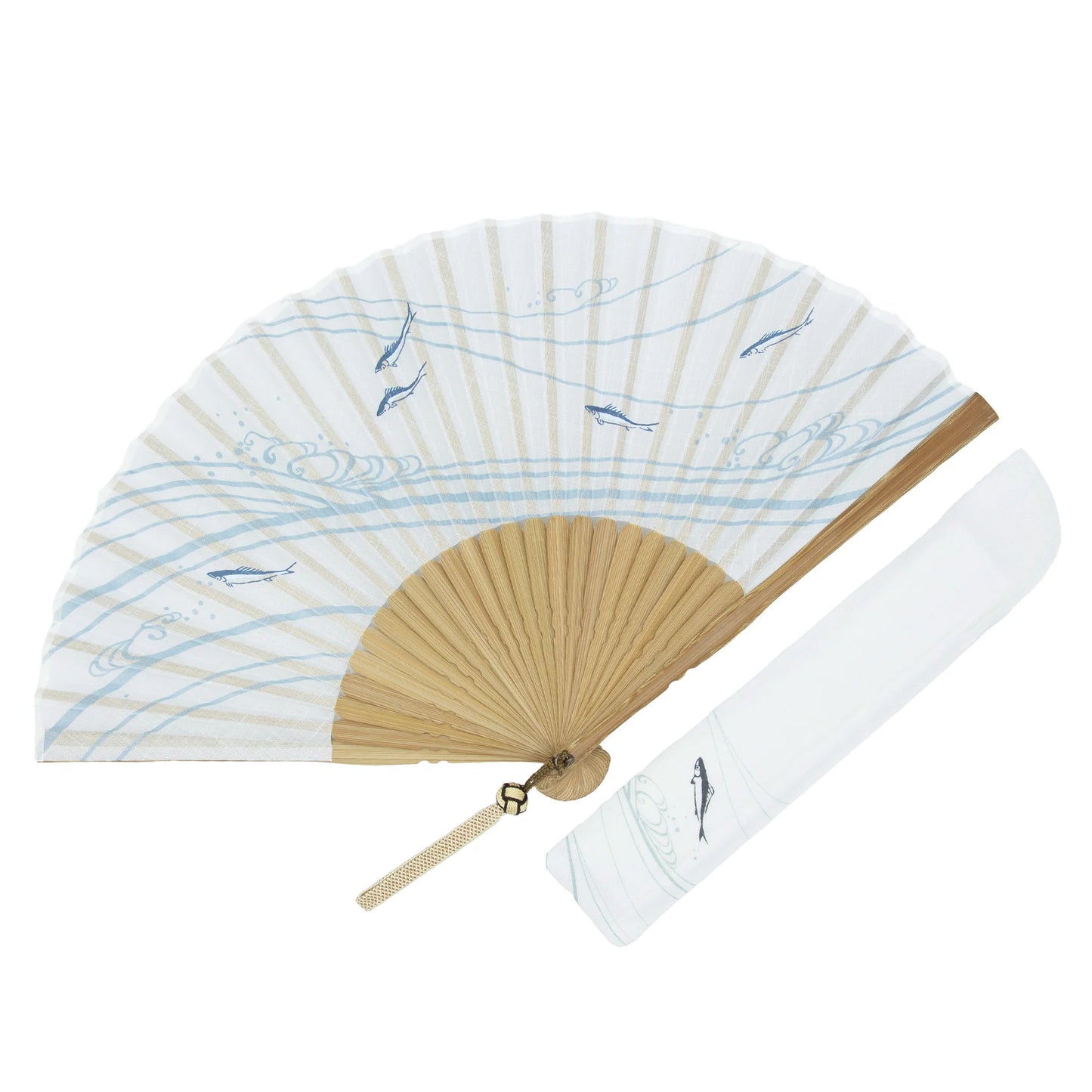 Kyo-sensu (Japanese folding fan) for Men - Sweetfish - , Made in Kyoto, Japan , Kyoto sensu