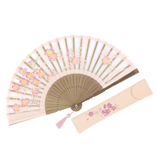 Kyo-sensu (Japanese folding fan) for Women - Kirie / Cherry Blossom - , Made in Kyoto, Japan, Kyoto sensu