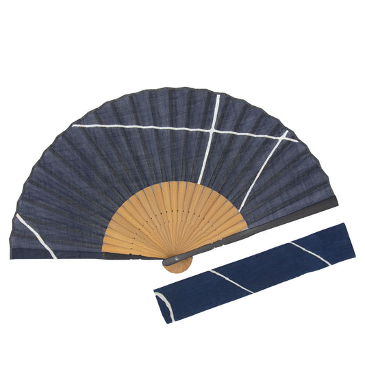 Kyo-sensu (Japanese folding fan) for Men - Kakishibu / Navy Blue -, Made in Kyoto, Japan, Kyoto sensu