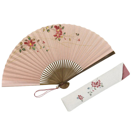 Kyo-sensu (Japanese folding fan) for Women - Camellia - , Made in Kyoto, Japan, Kyoto sensu