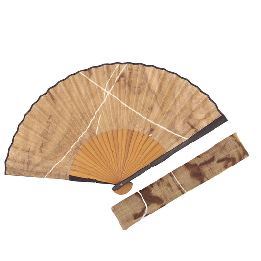Kyo-sensu (Japanese folding fan) for Men - Kakishibu / Brown -, Made in Kyoto, Japan, Kyoto sensu