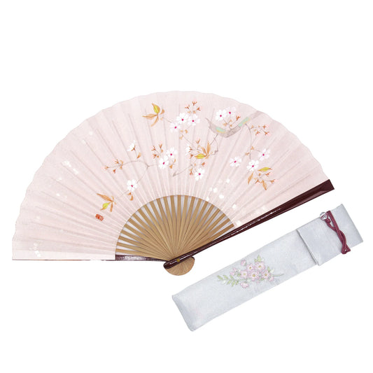 Kyo-sensu (Japanese folding fan) for Women - Cherry Blossom - , Made in Kyoto, Japan, Kyoto sensu