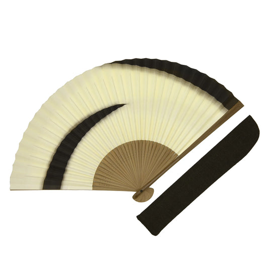 Kyo-sensu (Japanese folding fan) for Men - Cloud Pattern / Black -, Made in Kyoto, Japan, Kyoto sensu