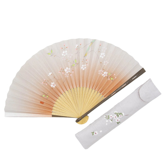 Kyo-sensu (Japanese folding fan) for Women - Cherry Blossom - , Made in Kyoto, Japan, Kyoto sensu