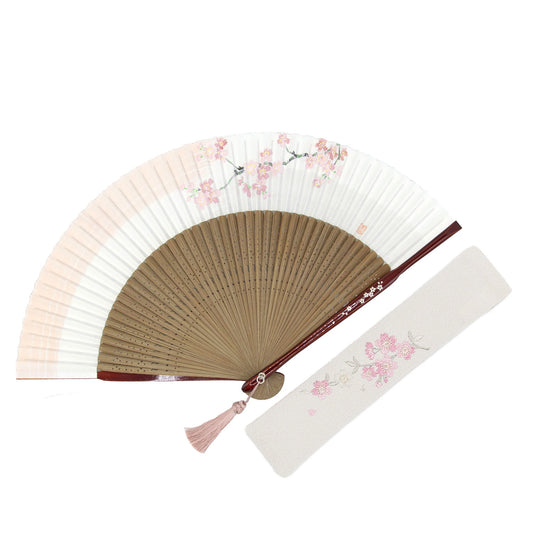 Kyo-sensu (Japanese folding fan) for Women - Cherry Blossom - , Made in Kyoto, Japan, Kyoto sensu