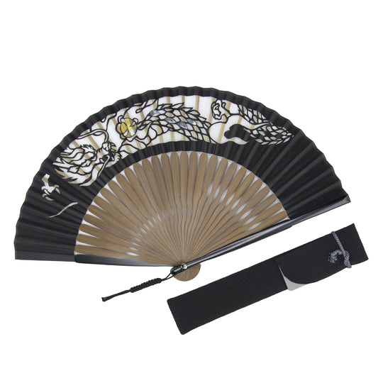 Kyo-sensu (Japanese folding fan) for Men - Kirie / Dragon - , Made in Kyoto, Japan , Kyoto sensu