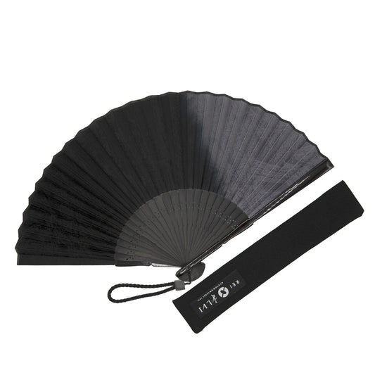 Kyo-sensu (Japanese folding fan) for Men - Kurozome (black dyeing) / Gray -, Made in Kyoto, Japan, Kyoto sensu