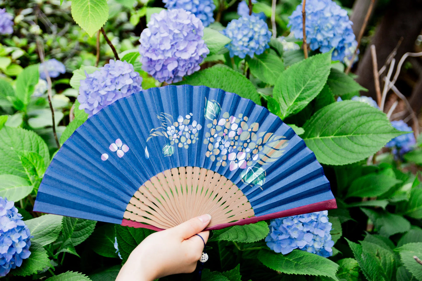 Kyo-sensu (Japanese folding fan) for Women - Kirie / Orchid - , Made in Kyoto, Japan, Kyoto sensu