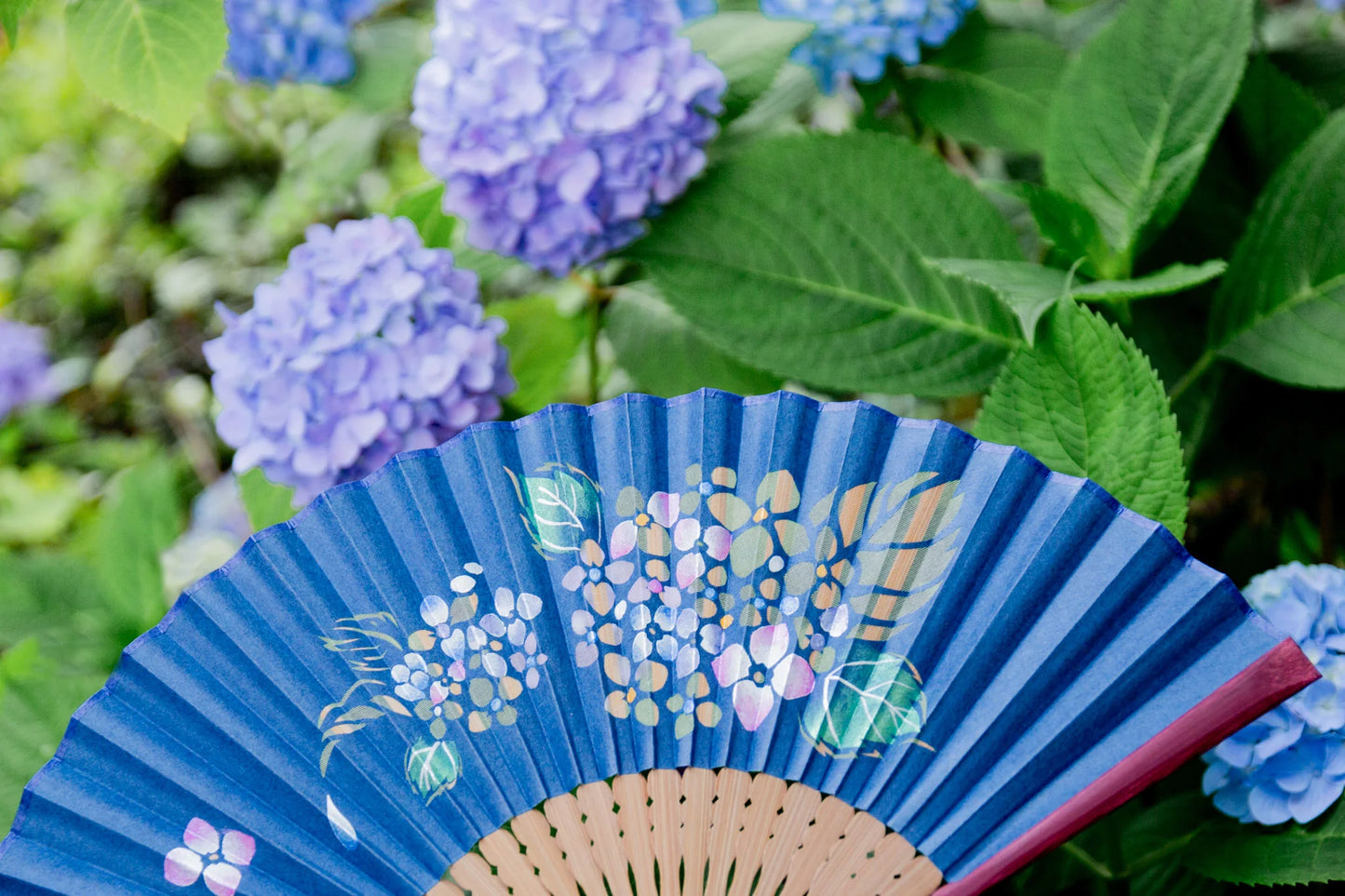 Kyo-sensu (Japanese folding fan) for Women - Kirie / Orchid - , Made in Kyoto, Japan, Kyoto sensu
