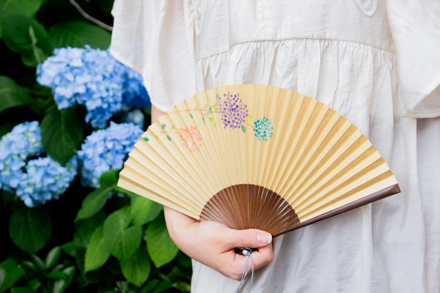 Kyo-sensu (Japanese folding fan) for Women - Camellia - , Made in Kyoto, Japan, Kyoto sensu