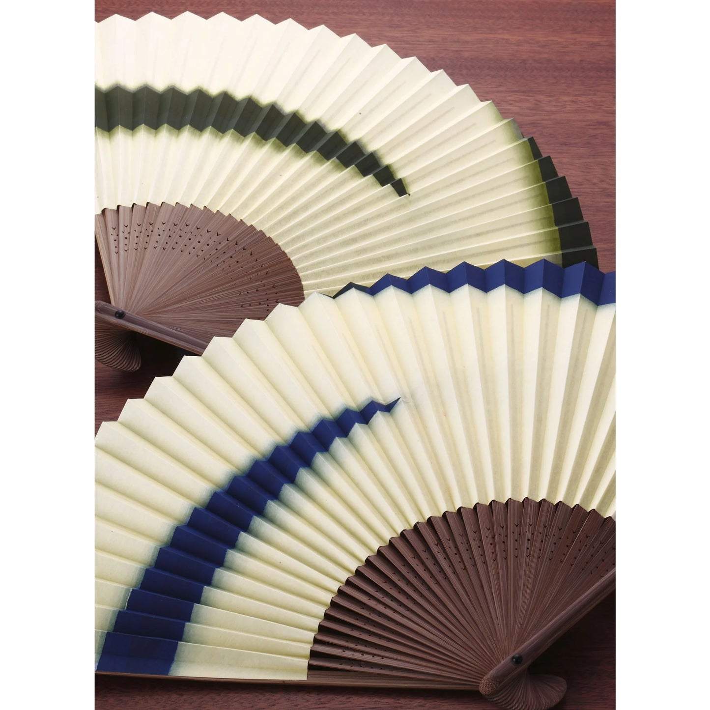 Kyo-sensu (Japanese folding fan) for Men - Cloud Pattern / Blue -, Made in Kyoto, Japan, Kyoto sensu
