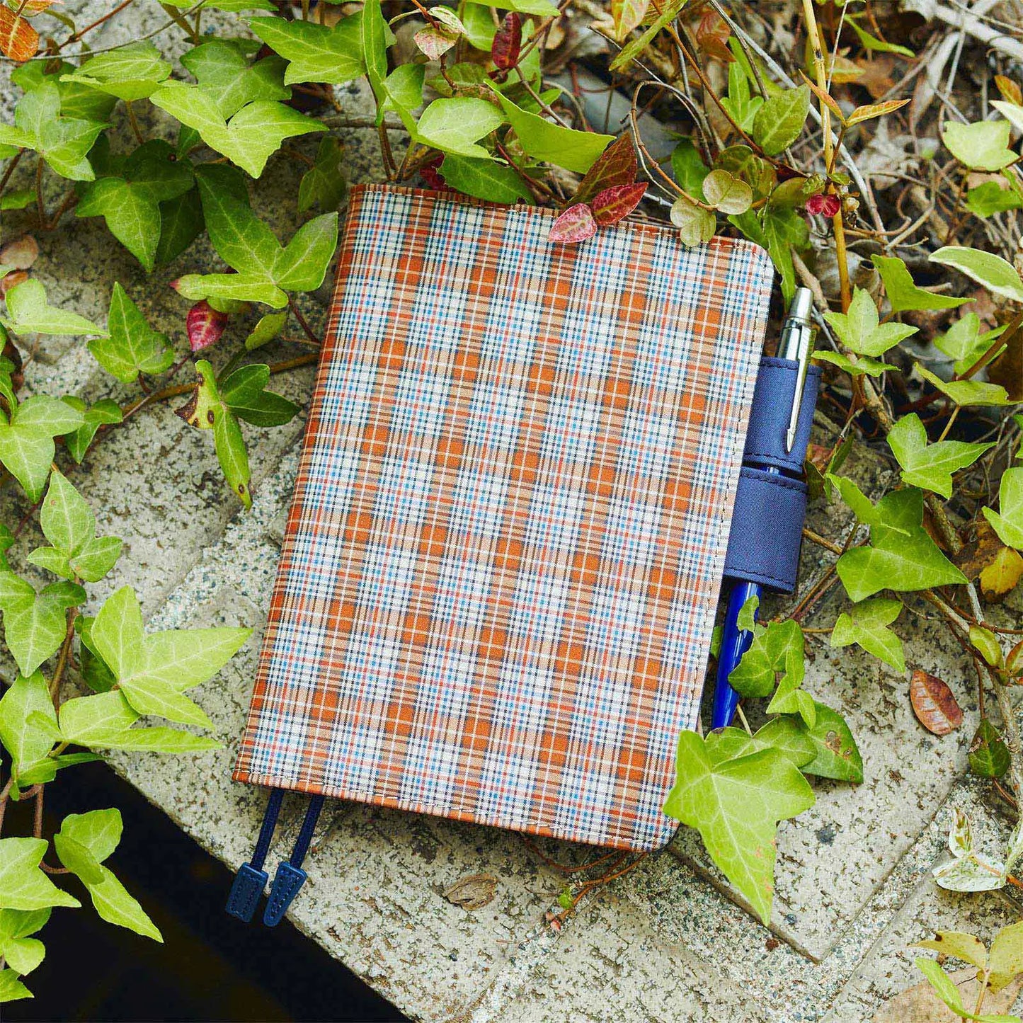 Shirt Fabric: Brownie Plaid [Hobonichi Original (A6) Techo Cover] (Cover Only)