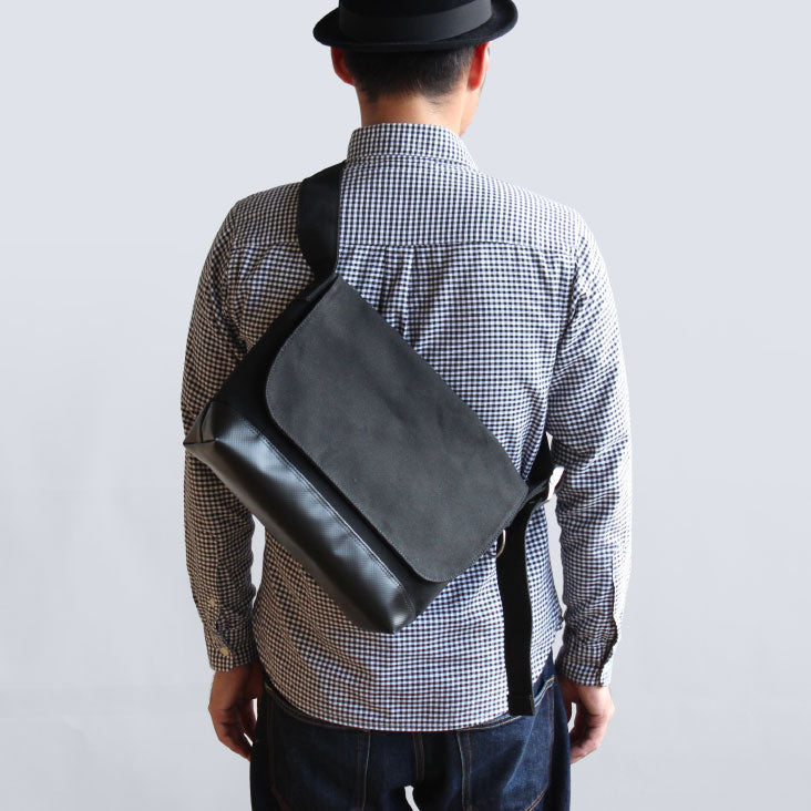 Shoulder Bag - Bicycle Messenger Bag Design / Black -, Bike Messenger Bag, Cross Body Bag