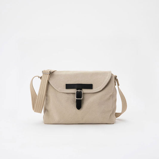 Small Shoulder Bag - Postal Mail Carrier Bag Design / Feather Gray -, Cross Body Bag
