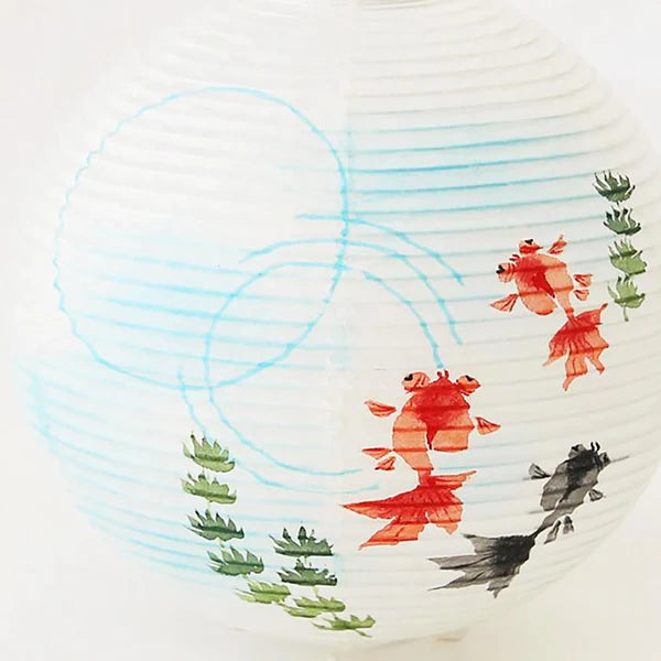 Small Gifu Lantern - Goldfish - , Japanese Chochin, traditional japanese paper lantern
