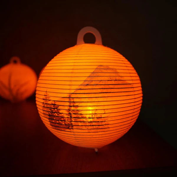 Small Gifu Lantern - Mt. Fuji - , Japanese Chochin, traditional japanese paper lantern