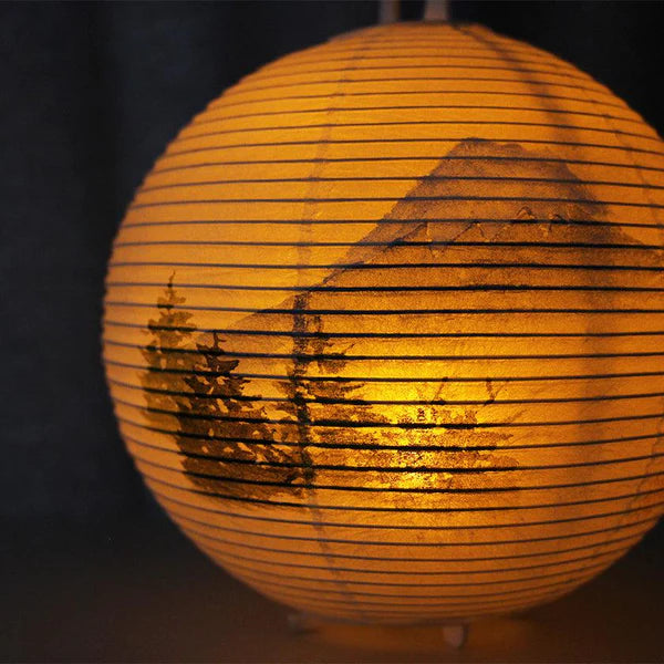 Small Gifu Lantern - Mt. Fuji - , Japanese Chochin, traditional japanese paper lantern