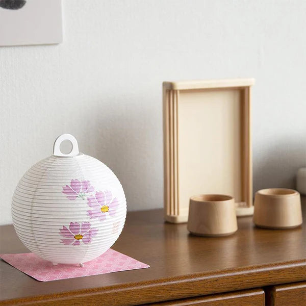Small Gifu Lantern - Cosmos - , Japanese Chochin, traditional japanese paper lantern